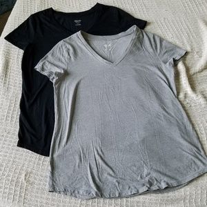 NWOT Mossimo Black and V-Neck Grey Tees